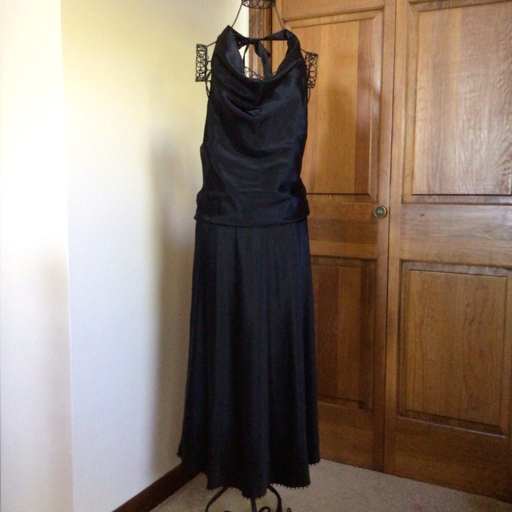 Sara Isabella NEW black silk halter dress, 4